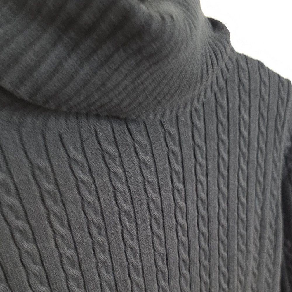 American Living Black Cable Knit Turtleneck Sweater - Picture 3 of 5